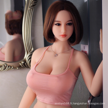 158 cm Fille sexy avec un grand sein en silicone squelette masculine Sex Doll Love Masm Love Masturbation Toy